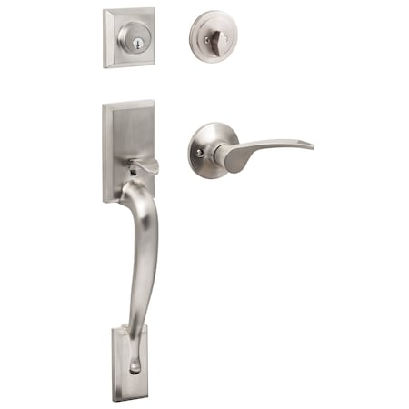Sure-Loc Hardware Sure-Loc Hardware Madison Handleset, Grade 2, Edge Handleset Trim Lever, Satin Nickel MA507-G2-EG RH 15